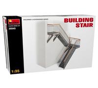 MiniArt 1:35 Scale Building Stairs Plastic Model Kit (Grey),Small