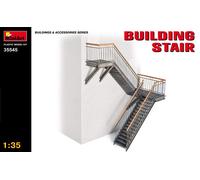 MiniArt 1:35 Scale Building Stairs Plastic Model Kit (Grey),Small