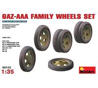 Miniart 1:35 Scale GAZ-AAA Family Wheels Set Plastic Model Kit
