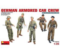 Miniart 1:35 Scale German Armoured Car Crew Plastic Model Kit (Grey)