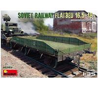 Miniart MIN35303 Soviet Railway Flatbed 16.5-18t Plastic Model kit, Various, Mittel