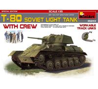MiniArt Model Kit T-80 Soviet Light Tank 1:35 with Crew 35243