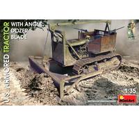 Miniart 1:35 U.S. Armoured Tractor With Angled Dozer Blade Model Kit