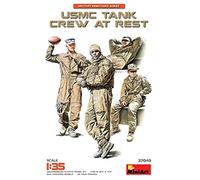 Miniart MIN37049 USMC Tank Crew at Rest Model Kit, Various