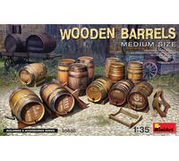 Miniart 1/35 Wooden Barrels, Medium Size # 35630