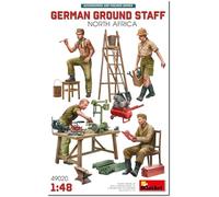 Miniart 1:48 - German Ground Staff w/Accessories, N.Africa