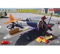 MiniArt Model Kit P-47D-30RA Thunderbolt 1:48 Scale Advanced Kit Molded Color #48029