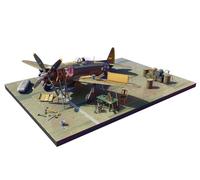 Miniart 1:48 - Thunderbolt P-47D Bubbletop/Base BigSet, Molded Color