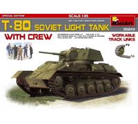 Miniart 35243 1:35th scale T-80 Soviet Light Tank w/crew