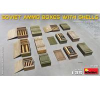 MiniArt Plastic Model Kit Soviet Ammo Boxes with Shells 1:35 MIN35261
