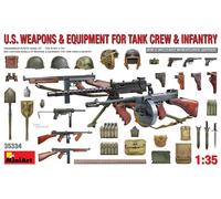 Miniart MIN35334 1:35-U.S. Weapons and Equipment (Tank Crew)