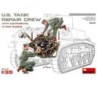 Miniart 1:35 - US Tank Repair Crew, Continental W670 Engine, Molded Color