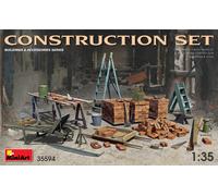 MiniArt 1:35 Construction Set Kit MA35594 – Ladders, Table, Buckets, Bricks, Cart