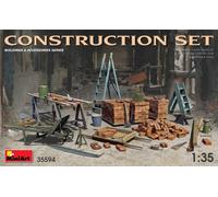 MiniArt 1:35 Construction Set Kit MA35594 – Ladders, Table, Buckets, Bricks, Cart