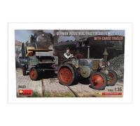 Miniart 38033 Lanz - Bulldog D8511 German Industrial Tractor with Cargo Trailer
