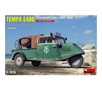 Mini Art 38059 1:35 Tempo E400 Sheet Steel Platform 3-Wheel-Faithful Replica, Model Building, Plastic, Truck, car, kit for Adults, Molded Color