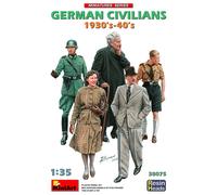 Miniart 38075 German Civilians 1930-40s w/Resin Heads 1:35 Figures Model Kit