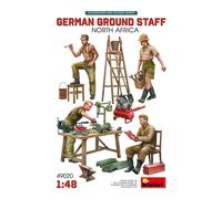 Miniart 1:48 - German Ground Staff w/Accessories, N.Africa