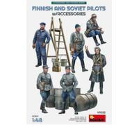 Miniart 49022 - 1:48 Figure Set Finnish And Soviet Pilots (6) - New