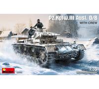 Miniart 53085 1:35 Pz.Kpfw.III Ausf. D/B Tank Kit With Crew - New