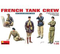 Miniart 1:35 Scale French Tank Crew Plastic Model Kit, Brown, Green, Red