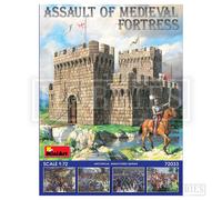 Miniart Medieval Fortress and Figures 1:72 Scale Historical Model Plastic Kit