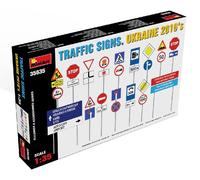 Miniart MIN35635 1:35-Traffic Signs Ukraine 2010's, Various