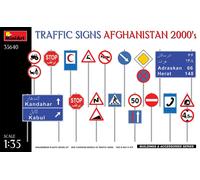MiniArt MIN35640 1:35-Traffic Signs Afghanistan 2000's Scale Model kit, Molded C