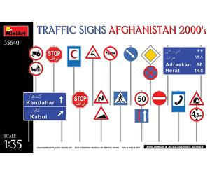 MiniArt MIN35640 1:35-Traffic Signs Afghanistan 2000's Scale Model kit, Molded C