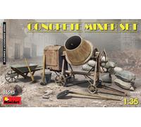 MiniArt MT35593 Concrete Mixer Set w/Trolley & Tools 1:35