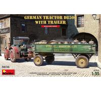 MiniArt MT38038 German Tractor D8506 w/Trailer & Loads 1:35