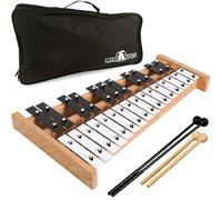MINIARTIS Glockenspiel Xylophone | Full Size Glockenspiel Xylophone 27 Note Metal Keys for Adults & Kids | Percussion Instrument Includes 2 Wooden Beaters and Carry Case