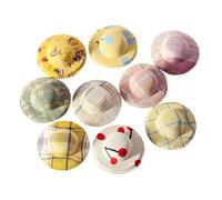 Miniature 1:12 Scale Dollhouse Sun Hat Accessories, Cartoon Floral Hat Model for Dolls, Dress Up & Imaginative Play, Elegant Doll Clothes Decor