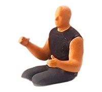 Miniature 1/64 Scale Painted Figure Driver Scene Decor Children Toy S Gauge Fan