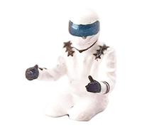 Miniature 1/64 Scale Painted Figure Driver Scene Decor Children Toy S Gauge Racer White