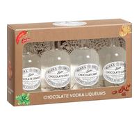 Miniature 4 Bottle Chocolate Vodka Liqueurs Box 25% ABV