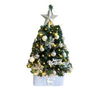 Miniature 60Cm Festival Christmas Tree Decors Set Pre Assorted Ornament for Mantles Bookshelf Display Christmas Tree Set Including LED Ornament
