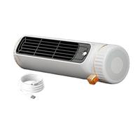 Miniature Airflow Unit - Rechargeable Wind Machine, Ice Cartridge Cooler | Adjustable Speed Circulator, LED Ambient Light, Floor Mounted Interior Device for Car Cabin, Lounge Tent, Retreat,