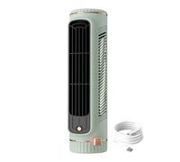 Miniature Airflow Unit - Rechargeable Wind Machine, Ice Cartridge Cooler | Adjustable Speed Circulator, LED Ambient Light, Floor Mounted Interior Device for Car Cabin, Lounge Tent, Retreat,
