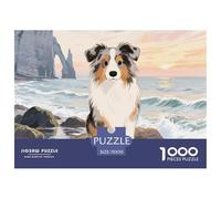 Miniature American Shepherd 1000 Piece Jigsaw Puzzle Educational Games Classic Pet Dog Jigsaw Puzzles Stress Reliever for Adults And Kids 70x50cm/1000pcs
