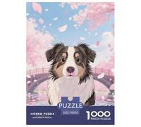 Miniature American Shepherd 1000 Piece Jigsaw Puzzle Educational Games Creative Pet Dog Jigsaw Puzzles Stress Reliever for Adults And Kids 70x50cm/1000pcs