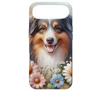 Miniature American Shepherd Dog Summer Wildflowers Artwork Case for iPhone Air