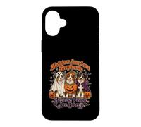Miniature American Shepherd Halloween Dog Squad Case for iPhone 16 Plus