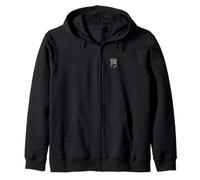 Miniature American Shepherd Minimalist Badge Patch Line Art Zip Hoodie