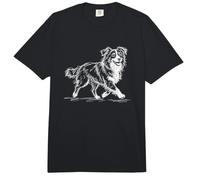 Miniature American Shepherd Scribble Doodle Art Comfort Colors Adult Heavyweight T-Shirt