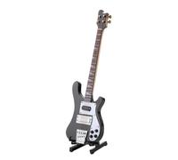 Miniature Bass Model, Miniature Electric Guitar with Stand Bass Guitar Replica with Stand and Case Guitar Instrument Model Ornaments Dollhouse Mini Musical Instrument Decoration