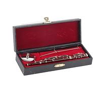 Miniature Basson Model, Mini Musical Instrument Ornament Replica Instrument Decoration Home with Gift Case for Christmas Birthday Gifts Music Lover(17cm / 6.7in)