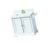 Miniature Bathroom Sink and Cabinet for 1/16 Scale Dollhouse Decoration Enthusiast Miniature Home Decoration