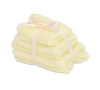 Miniature Bathroom Towels, Dollhouse Towel Pile, Small Cloth Accessories for 1:12 Scale Dollhouse Bathroom, Texture, Ideal, for Home Decorative Items (Yellow)