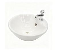 Miniature Bathroom Vanity Sink Precisions Crafted Ceramic 1: 12 Dollhouses Decorations Accessory for Creative Playing Dollhouses Bathroom Vanity Sink
